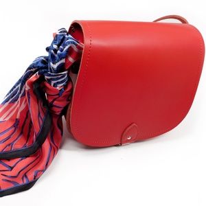 Red Leather Saddle Bag